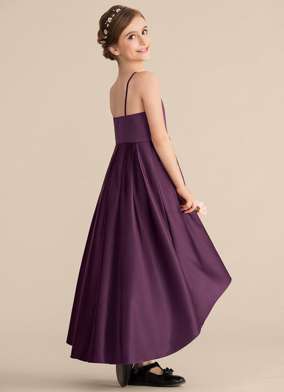 Robe Trapèze Satin Bleuté Élégante - gallery 1