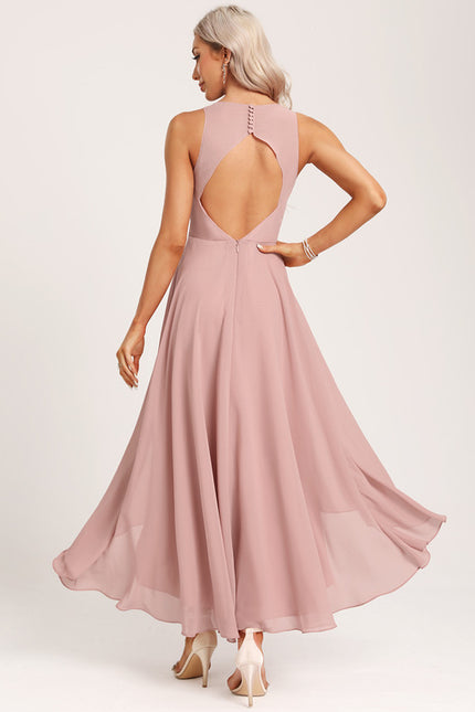 Robe Trapèze Aérienne Vert Pâle - gallery 5