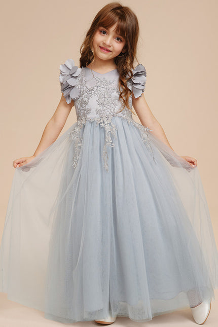 Robe Trapèze Tulle Fleurie - gallery 2
