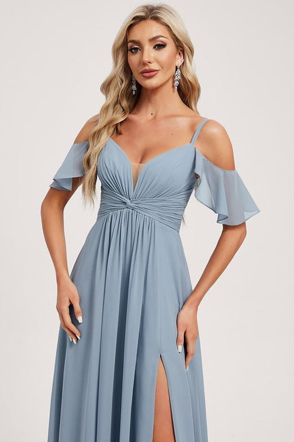 Robe Trapèze Aérienne Céleste - gallery 3