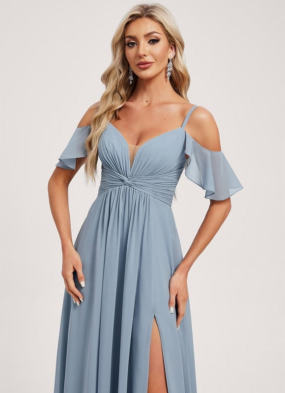 Robe Trapèze Aérienne Céleste - gallery 3