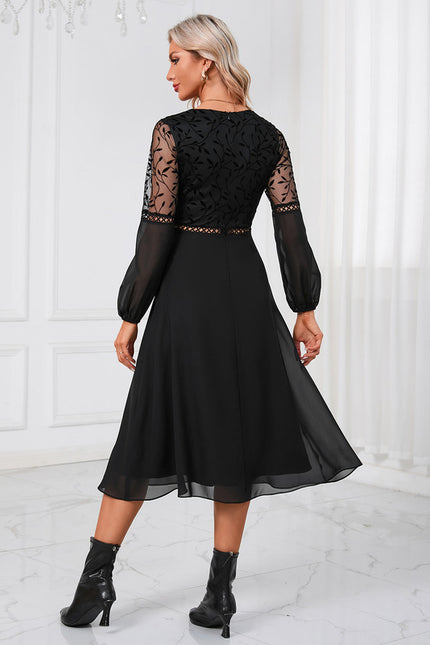 Robe Trapèze Noir Chic Aérien - gallery 1