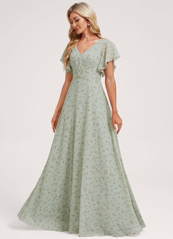 Robe Trapèze Mousseline Fendue - gallery 3