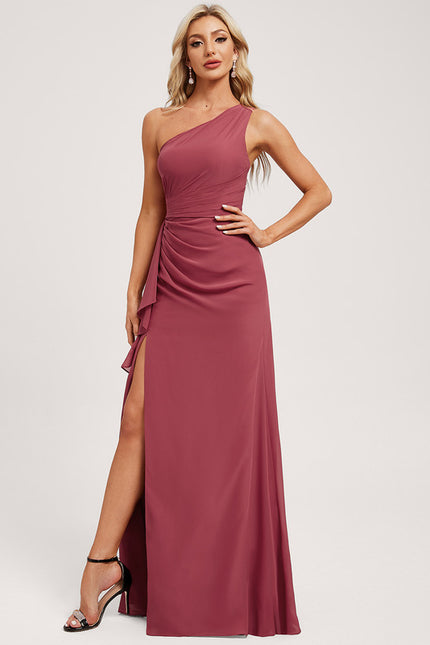 Robe Trapèze Asymétrique Beige - gallery 1