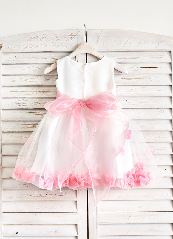Robe Trapèze Rose Pastel 3D Fleurs - gallery 3
