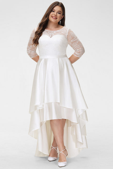 Robe Trapèze Élégance Dentelle Satinée - gallery 5