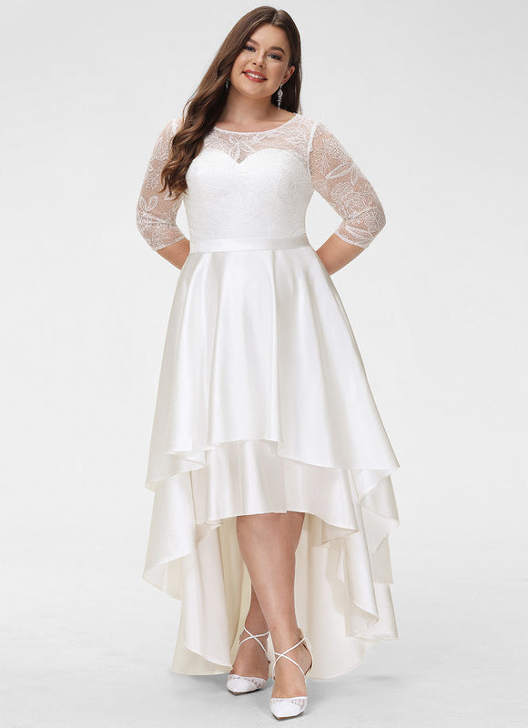 Robe Trapèze Élégance Dentelle Satinée - gallery 5