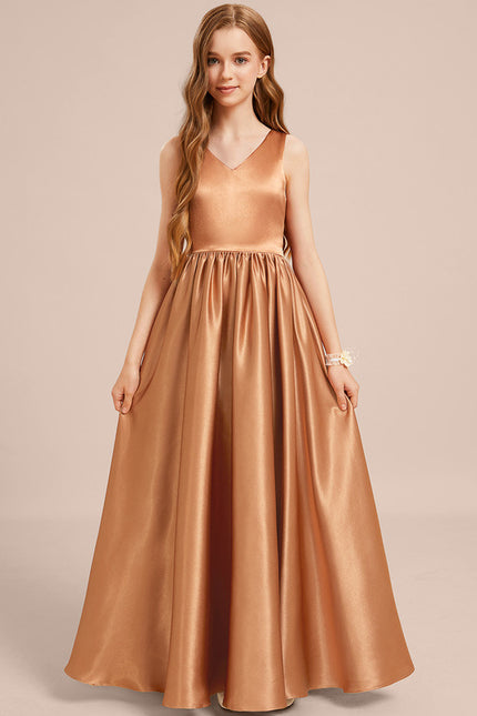 Robe Trapèze Satin Caramel