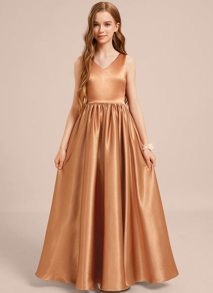 Robe Trapèze Satin Caramel