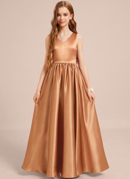 Robe Trapèze Satin Caramel