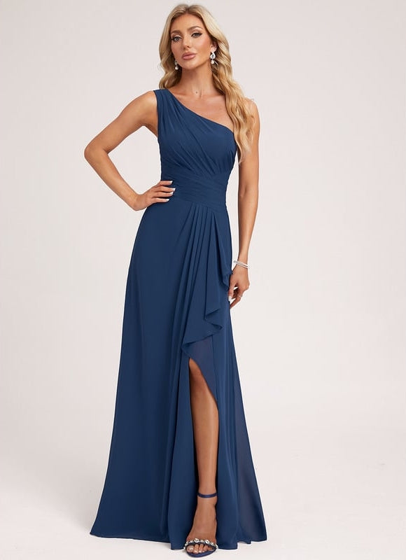 Robe Trapèze Asymétrique Beige