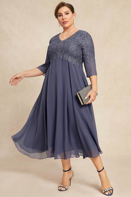 Robe Trapèze Sérénité Grise - gallery 7