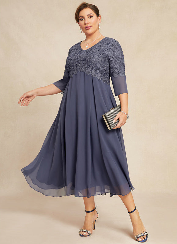 Robe Trapèze Sérénité Grise - gallery 7