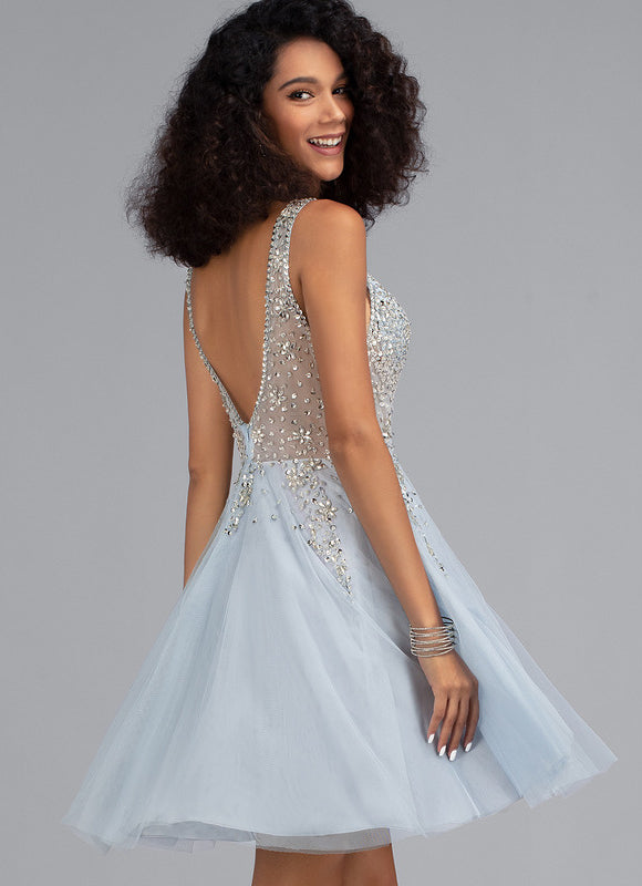Robe Trapèze Ciel Pailleté - gallery 2