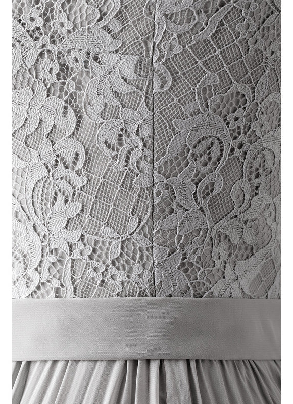 Robe Trapèze Gris Élégance Plissée - gallery 7