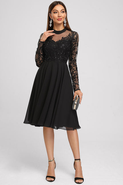 Robe Trapèze Éclat Argenté - gallery 2