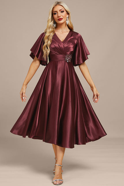 Robe Trapèze Chic Pour Mariage Grande Taille - gallery 2