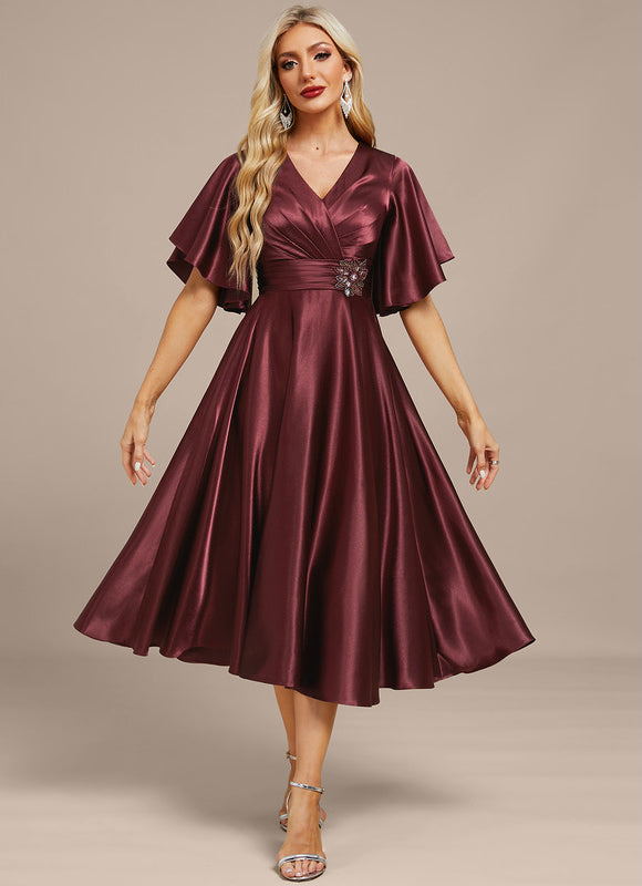 Robe Trapèze Chic Pour Mariage Grande Taille - gallery 2