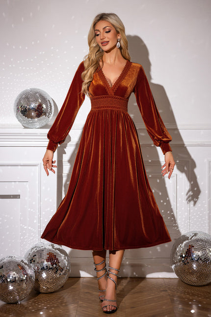 Robe Trapeze Velours - gallery 4