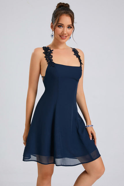 Robe Trapèze Aérienne Marine - gallery 1