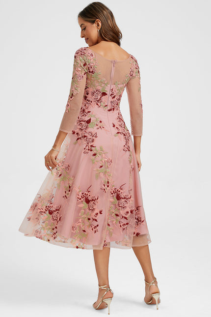 Robe Trapèze Éclat Rosé - gallery 5