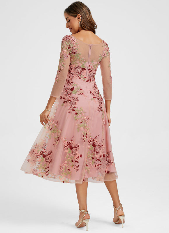Robe Trapèze Éclat Rosé - gallery 5