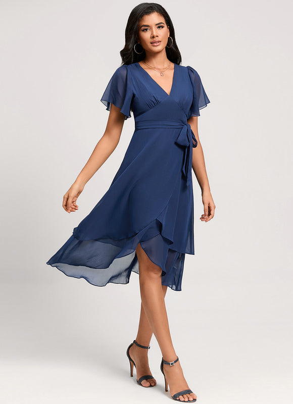 Robe Trapèze Flottante Verte - gallery 3