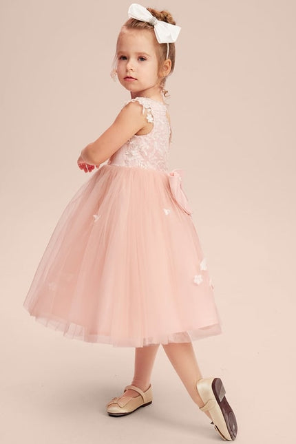 Robe Trapèze Fleurie Pêche - gallery 2