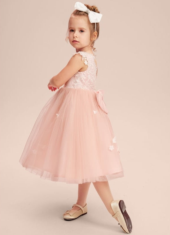 Robe Trapèze Fleurie Pêche - gallery 2