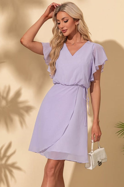 Robe Trapèze Lavande Aérienne