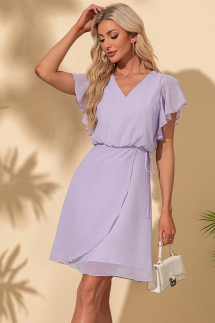 Robe Trapèze Lavande Aérienne