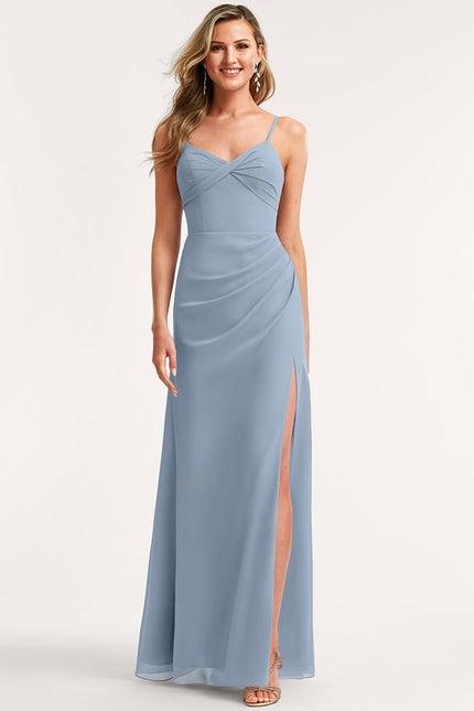 Robe Trapèze Longue Beige Élégante - gallery 5