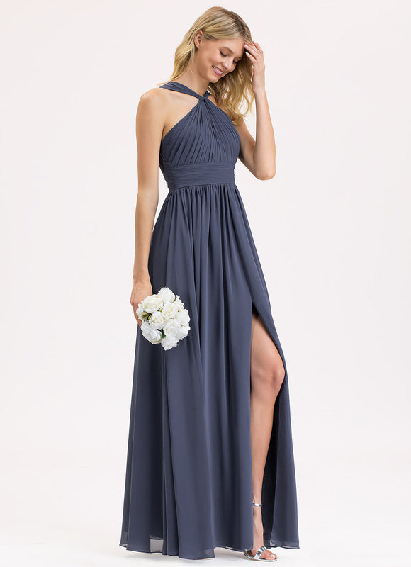 Robe Trapèze Mousseline Fendue - gallery 2