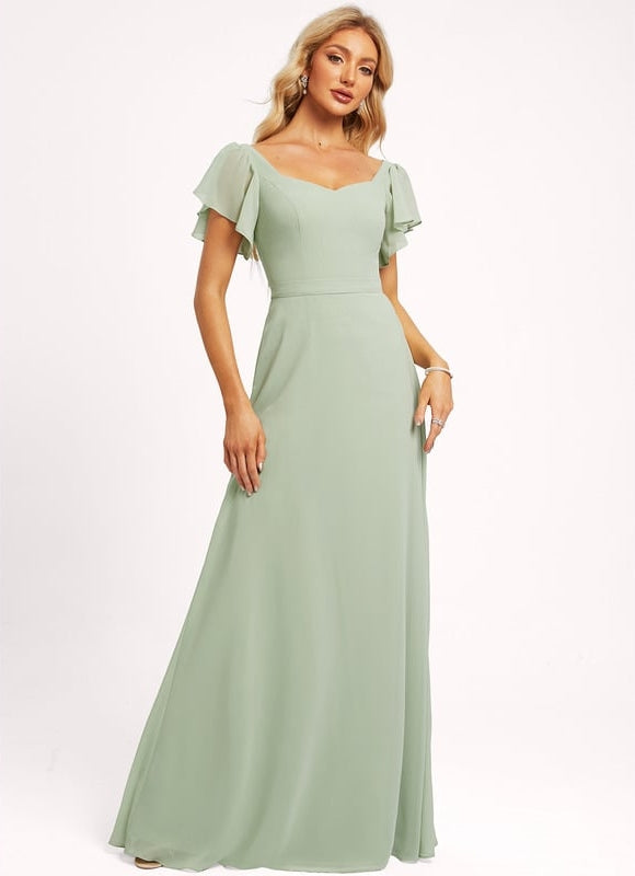 Robe Trapèze Mousseline Fendue