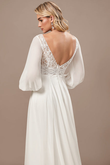 Robe Trapèze Éthérée Satinée - gallery 4