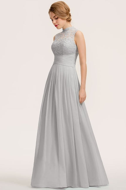 Robe Trapèze Gris Aérien Élégant - gallery 2