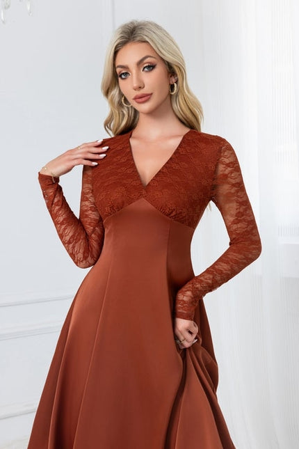 Robe Trapèze Écarlate Élégante - gallery 3