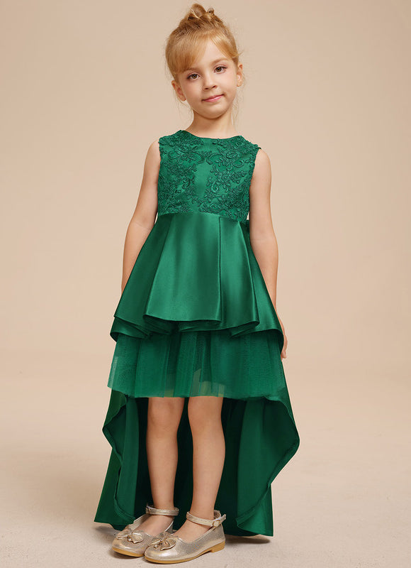 Robe Trapèze Émeraude Enfant - gallery 3