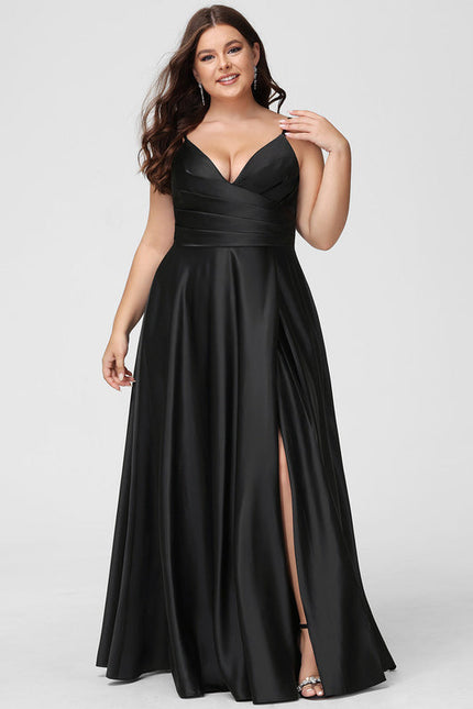 Robe Trapèze Satin Noir Chic - gallery 5