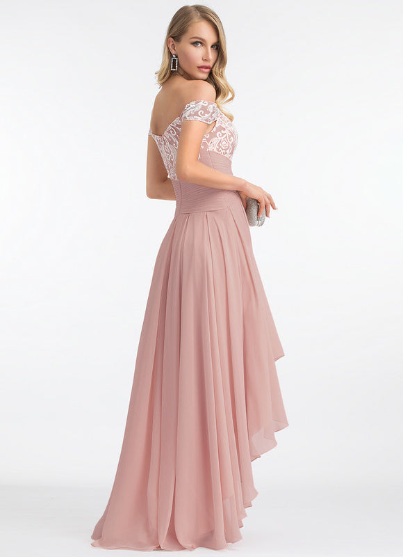 Robe Trapèze Dentelle Asymétrique - gallery 5