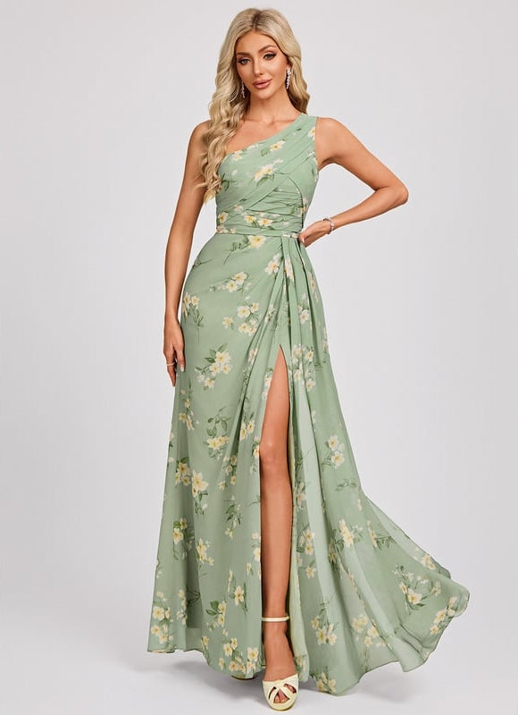 Robe Trapèze Asymétrique Beige