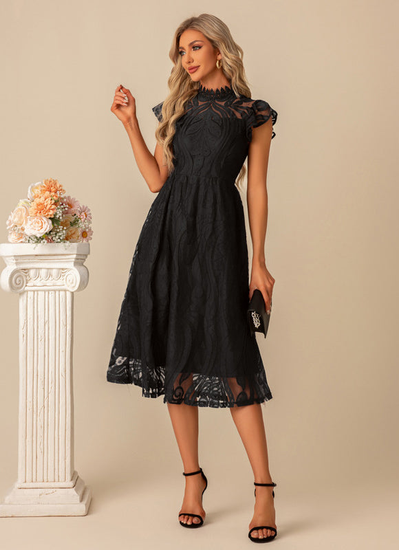 Robe Trapèze Nuit Écarlate - gallery 9