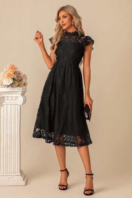 Robe Trapèze Nuit Écarlate - gallery 9