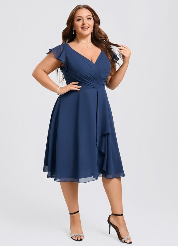 Robe Trapèze Émeraude Volante - gallery 8