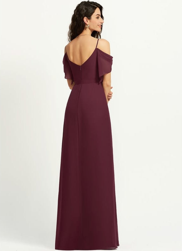 Robe Trapèze Mousseline Fendue - gallery 4