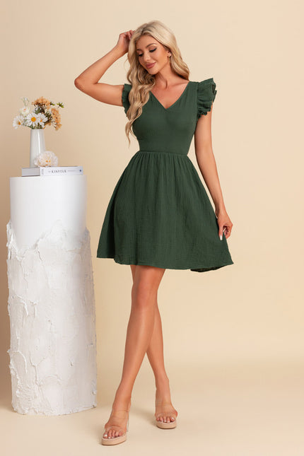 Robe Trapèze Verte Chic - gallery 2