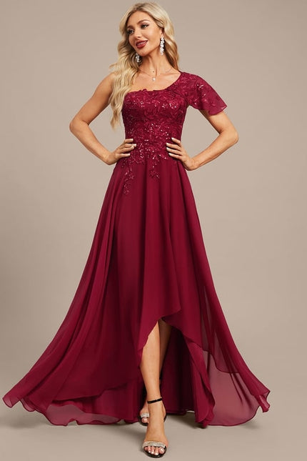 Robe Trapèze Rubis Élégante - gallery 1