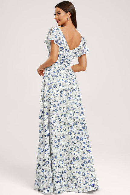Robe Trapèze Mousseline Fendue - gallery 4