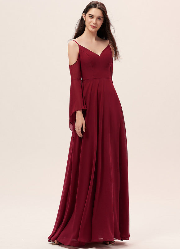Robe Trapèze Longue Beige Élégante - gallery 2