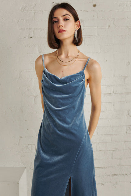 Robe Trapeze Velours - gallery 3